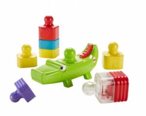 Fisher Price Krokodylek + Klocki do układania